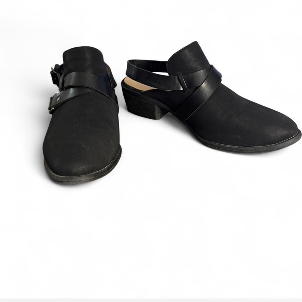 Bella Vita Black Backless Booties Slingback Clogs Size 10